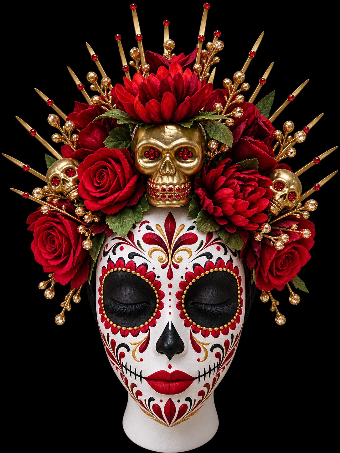 Calavera y rosas