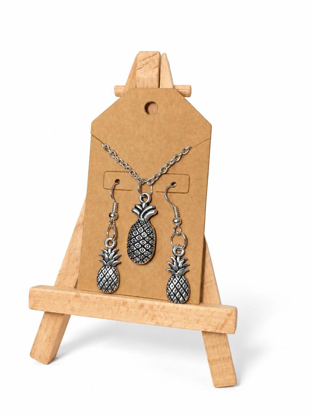 Piñas,juego aretes y collar