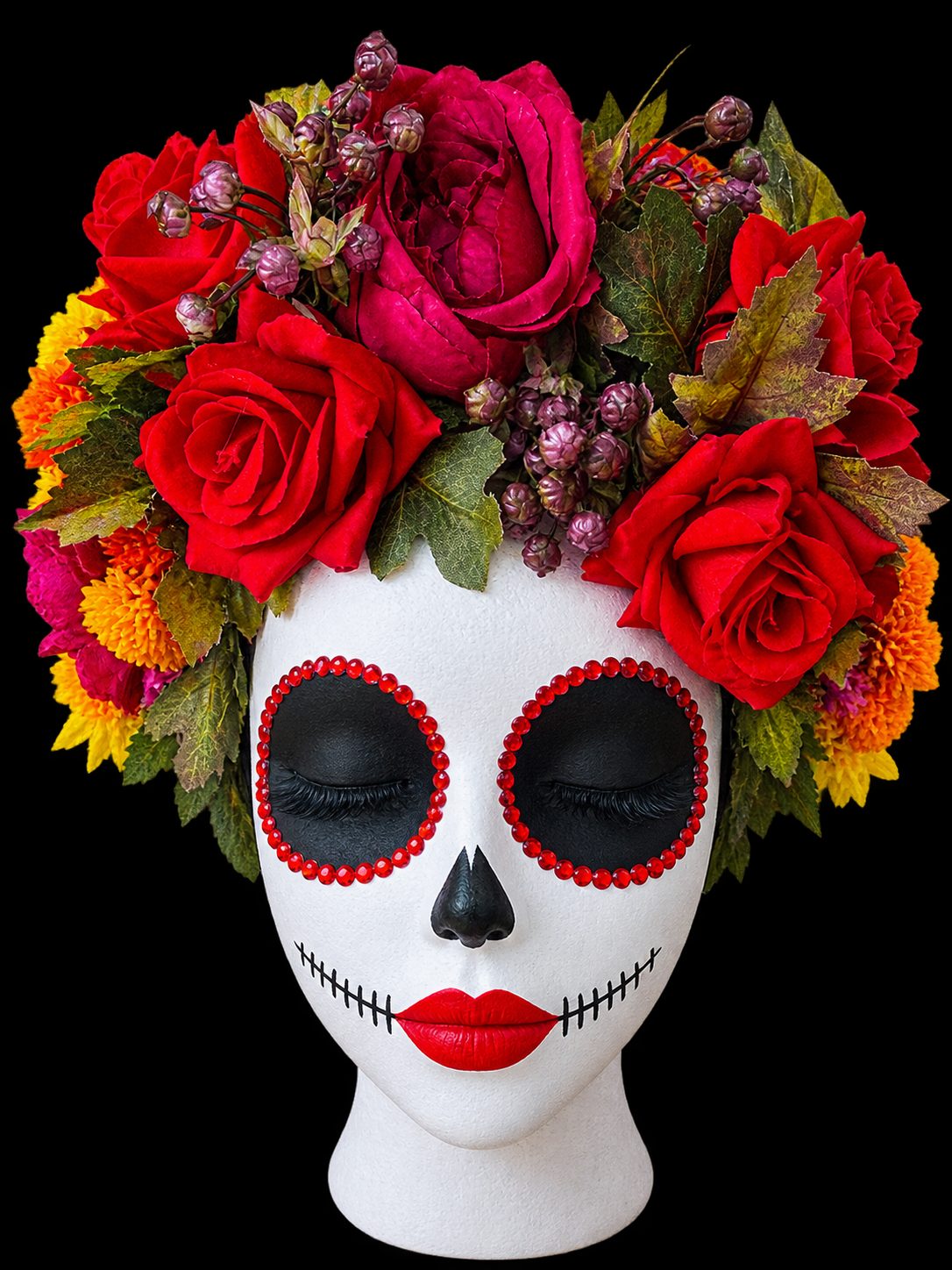Head band with roses